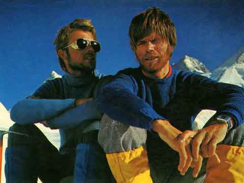 
Peter Habeler And Reinhold Messner At Base Camp After First Ascent Of Gasherbrum I Northwest Face 1975 - The Challenge (Reinhold Messner) book

